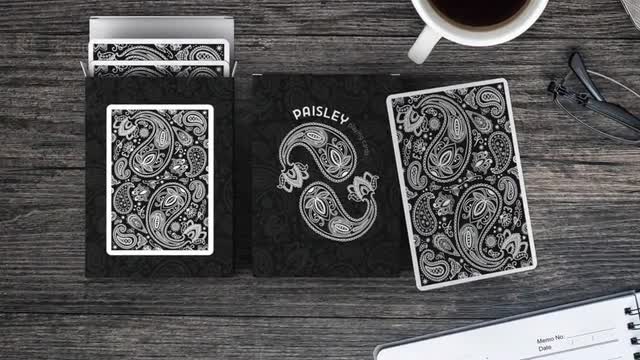 Paisley Playing Cards Workers Deck Black by Dutch Card House Company
